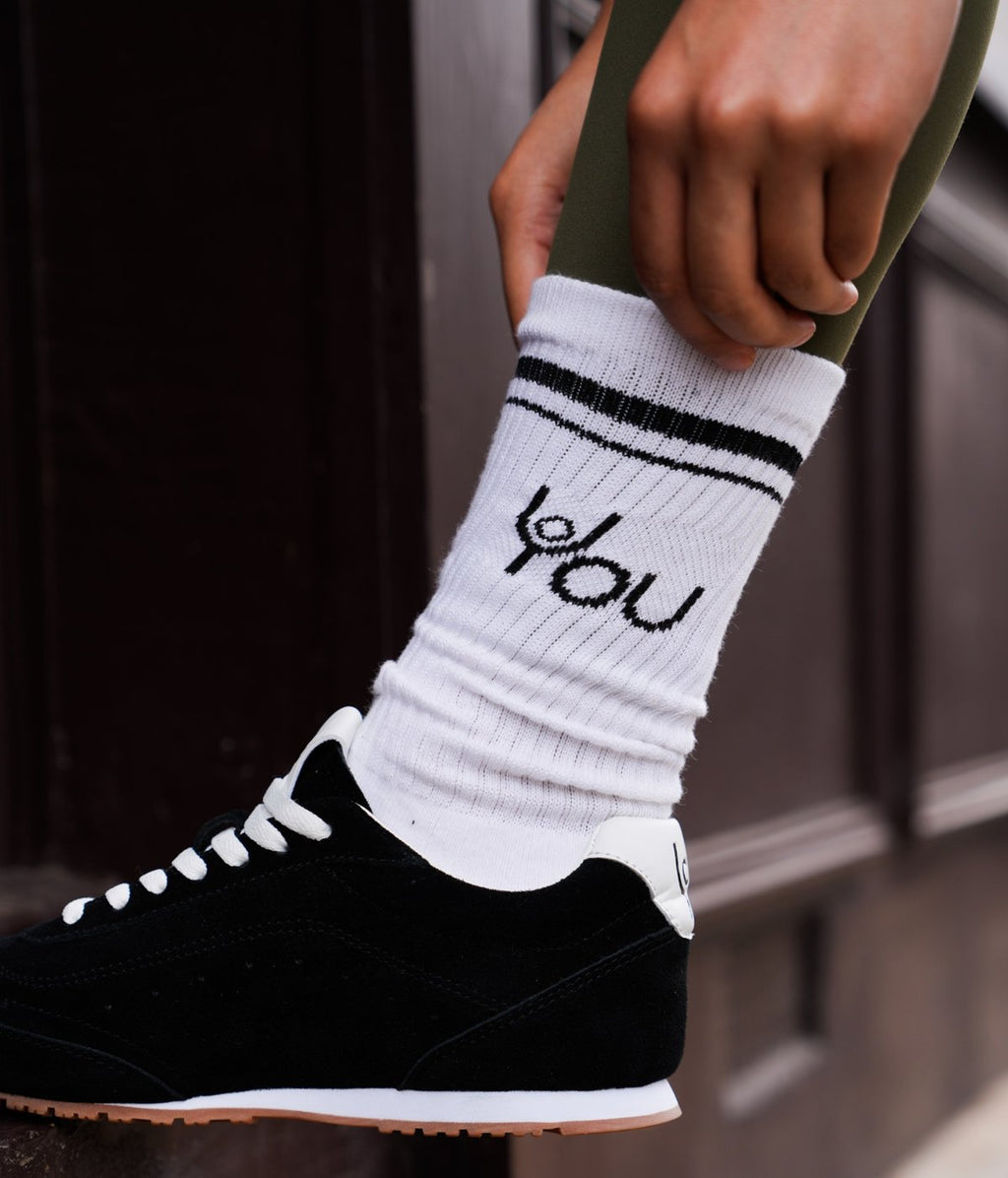 جوارب عبوة من 3 بشعار YOU | أبيض